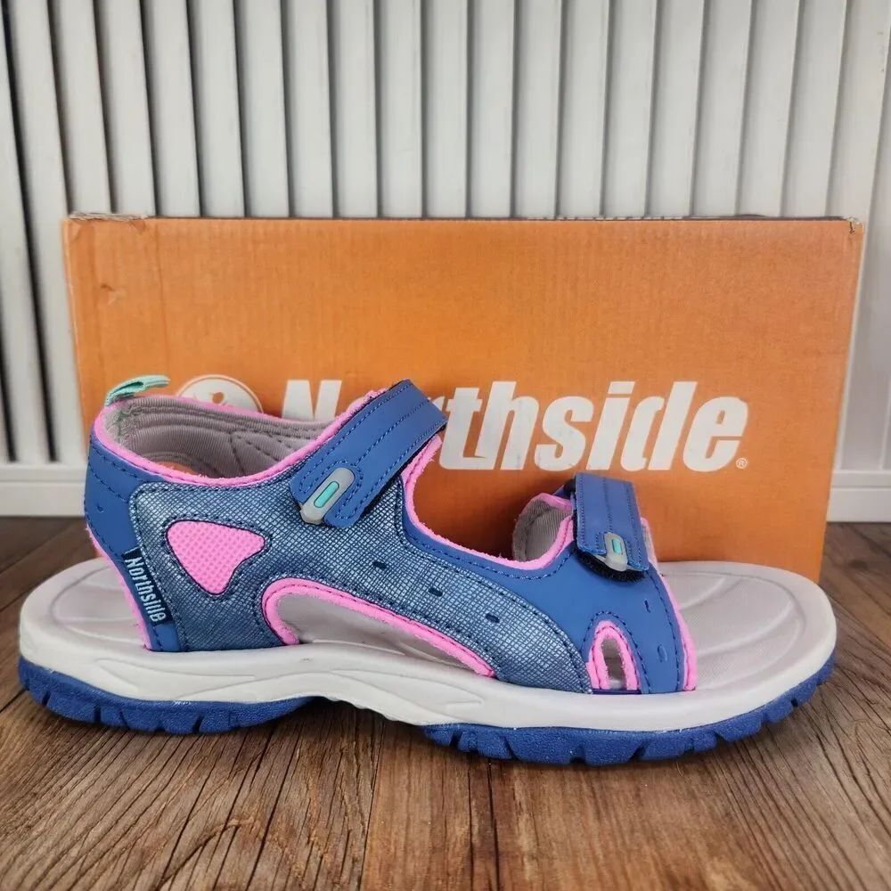Northside Riverside II Sport Sandals Kid's 7 Navy Blue Fuchsia Pink Hiking Beach
